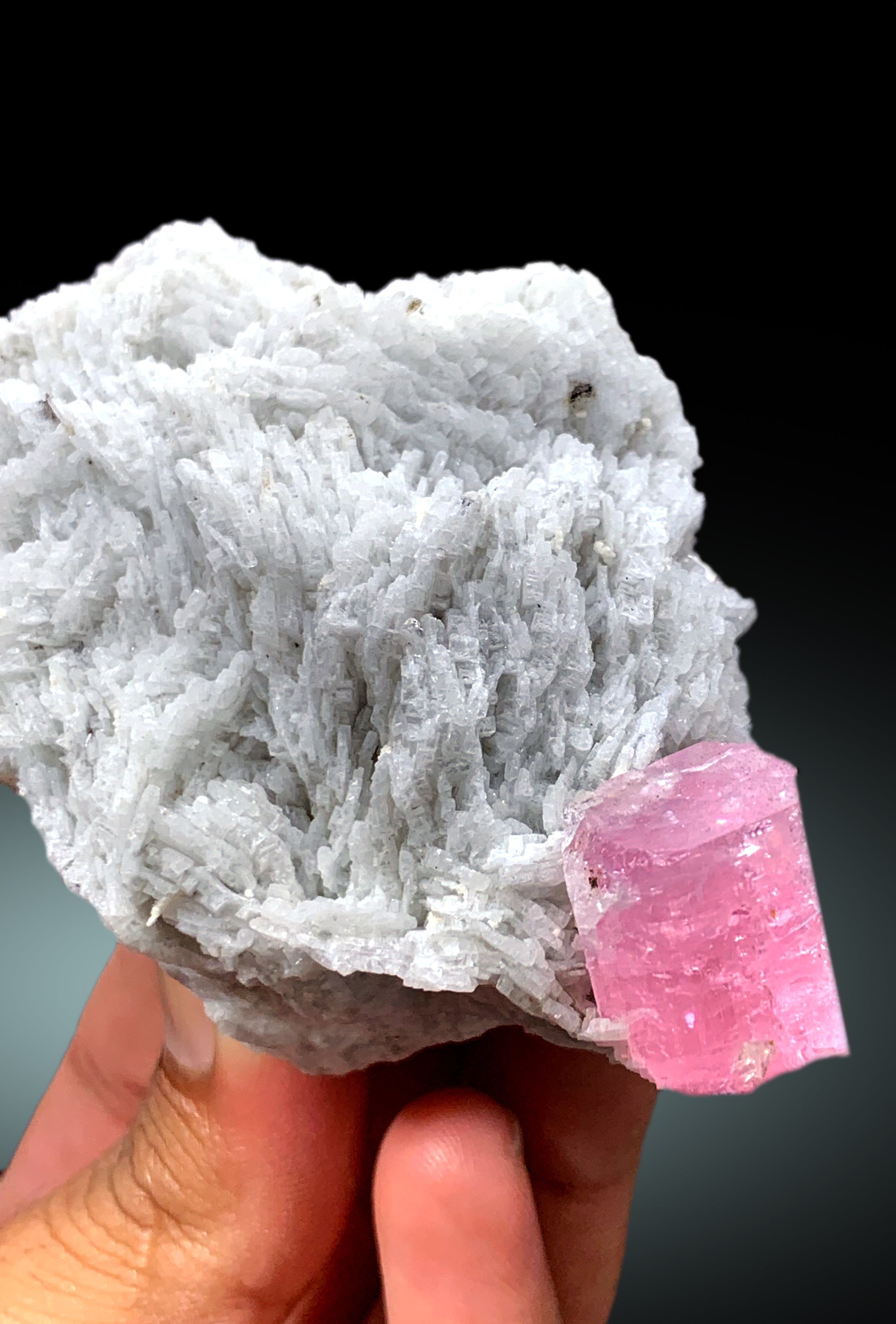 Natural Pink Color Tourmaline with Cleavelandite Albite from Pachigram Afghanistan - 240 gram