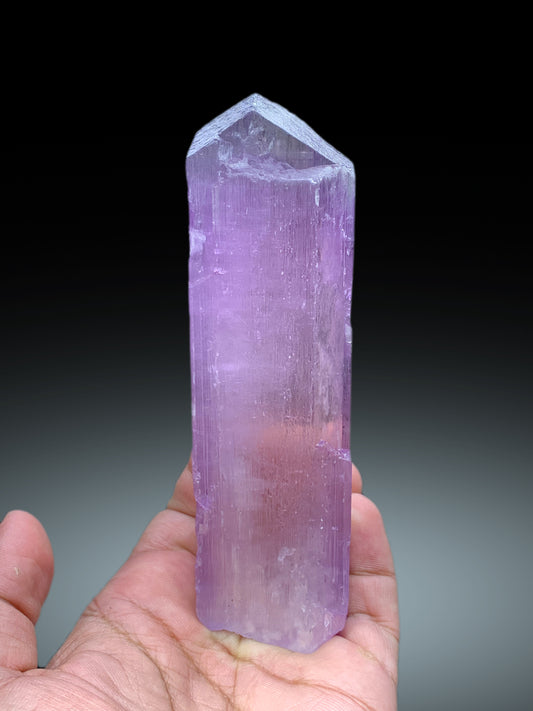 V Shape Terminated Fluorescent Pink Kunzite Crystal from Nuristan, Afghanistan - 528 gram