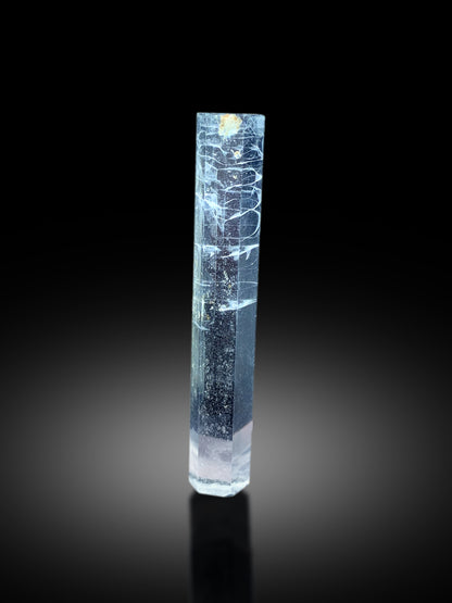 Transparent Sky Blue Color Aquamarine with Helix Inclusions, Aquamarine Crystal from Shigar valley Skardu Pakistan - 12 gram