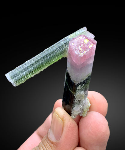 Reserved Bicolor Tourmaline Crystal, Tourmaline Specimen, Watermelon Tourmaline, Tourmaline Gemstone, Tourmaline stone, tourmaline for sale, 27 g