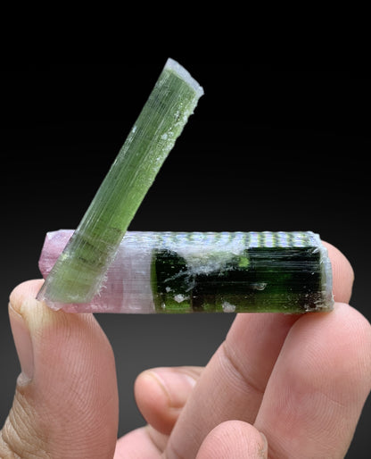 Reserved Bicolor Tourmaline Crystal, Tourmaline Specimen, Watermelon Tourmaline, Tourmaline Gemstone, Tourmaline stone, tourmaline for sale, 27 g