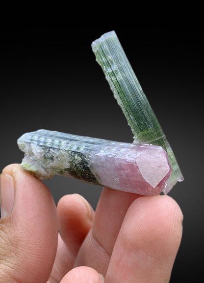 Reserved Bicolor Tourmaline Crystal, Tourmaline Specimen, Watermelon Tourmaline, Tourmaline Gemstone, Tourmaline stone, tourmaline for sale, 27 g