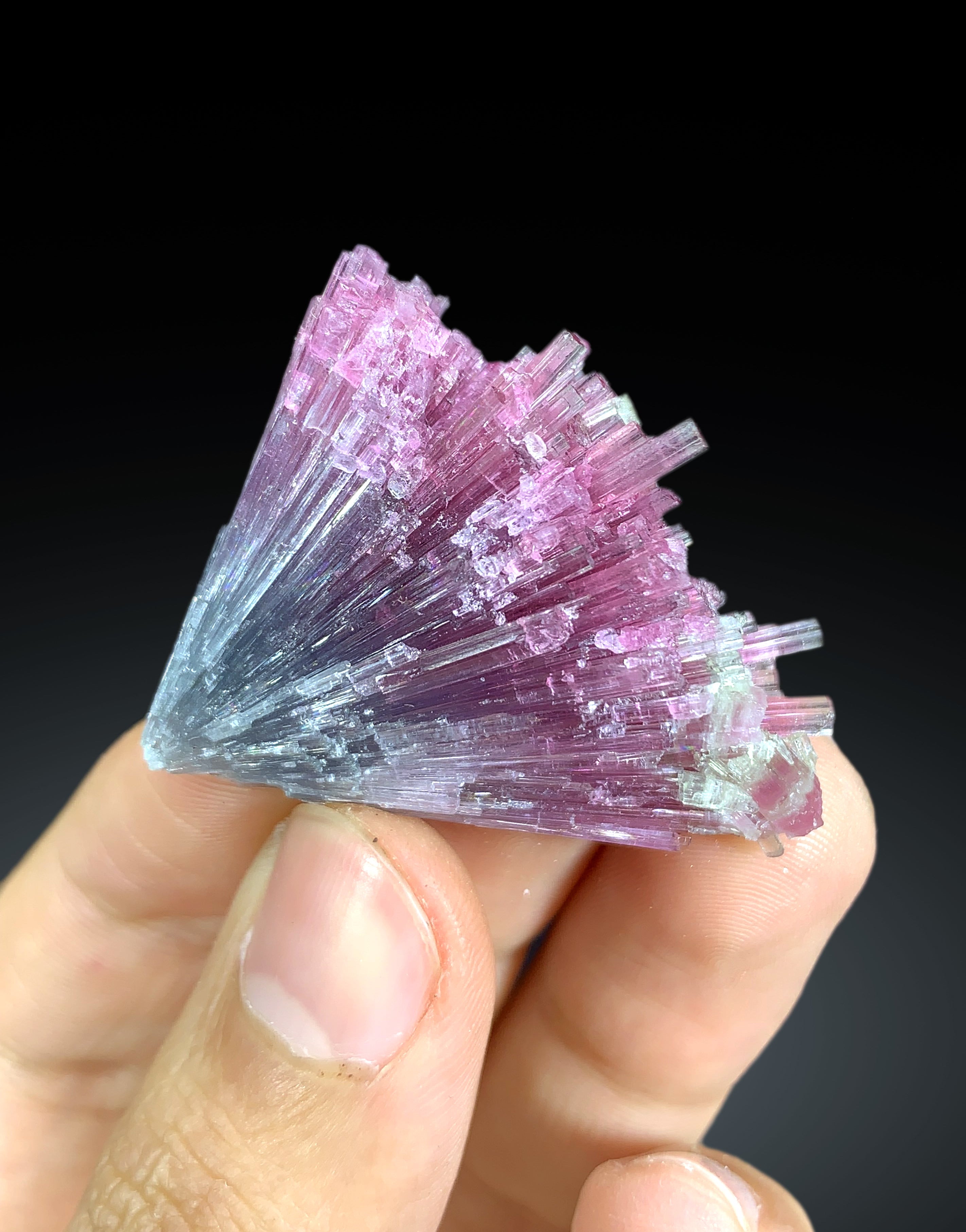 Cotton Candy Bicolor Tourmaline Cluster from Afghanistan - 15 gram