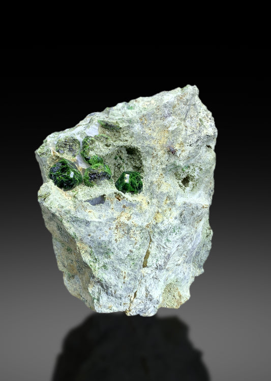 Lush Green Demantoid Garnet Crystals n Matrix - 1014 gram