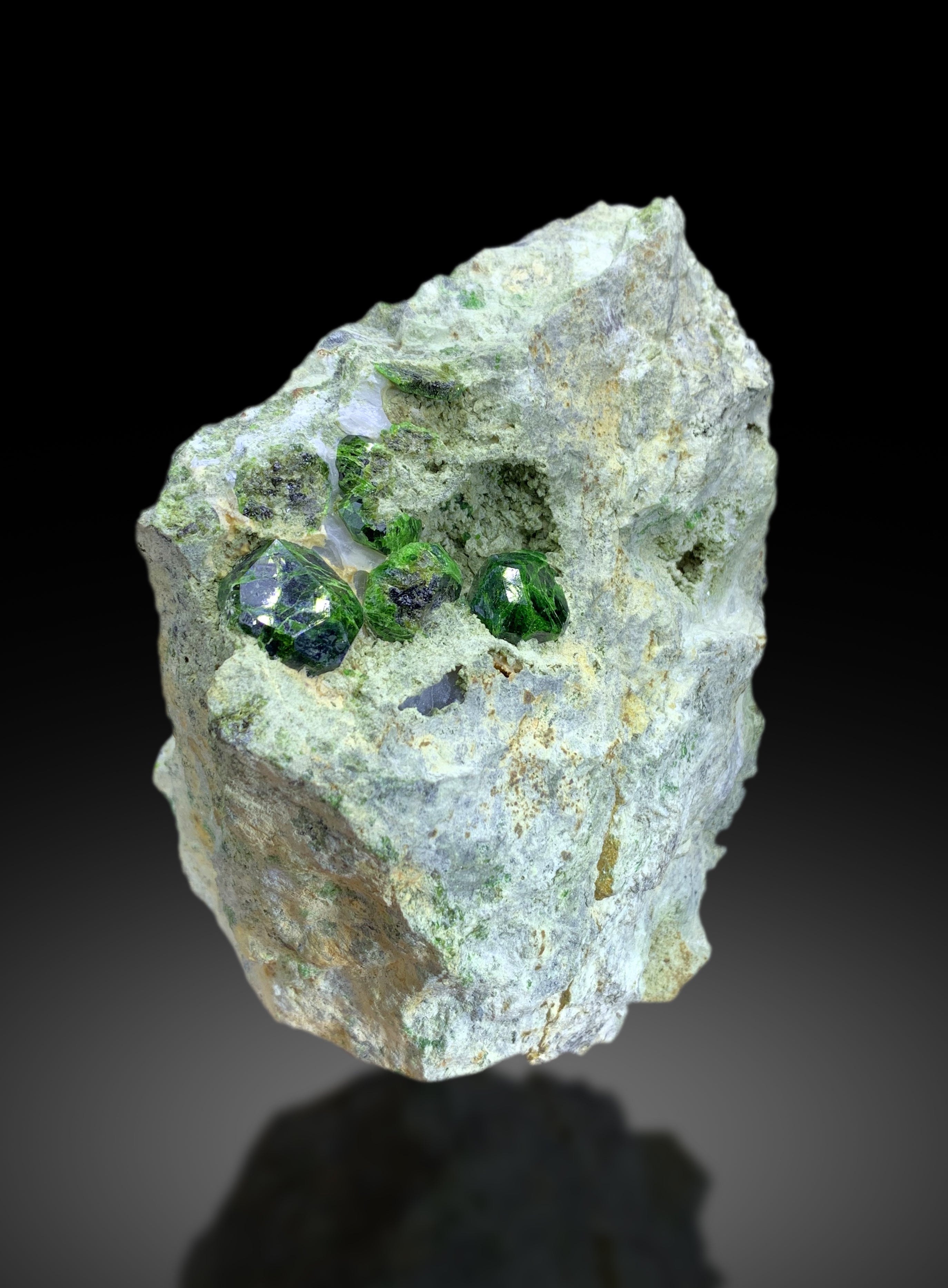 Lush Green Demantoid Garnet Crystals n Matrix - 1014 gram