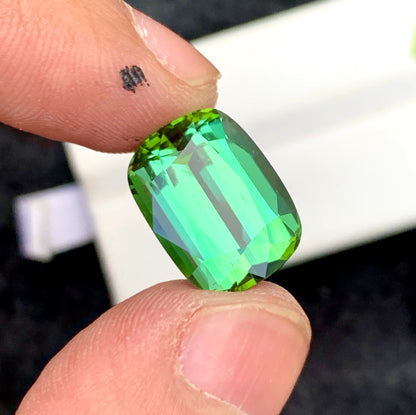 Cusshion Cut Mint Green Tourmaline Gemstone, Loose Gemstone, Tourmaline Ring, Gemstone Jewelry, Afghan Tourmaline - 10.95 CT