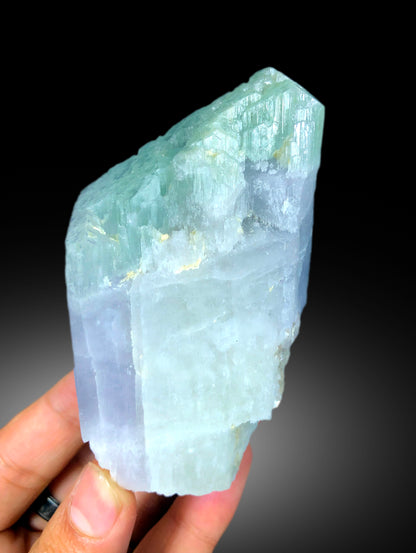 V Shape Terminated Bicolor Kunzite Crystal, Kunzite Specimen, Raw Mineral, Kunzite Crystal from Nuristan Afghanistan - 303 gram