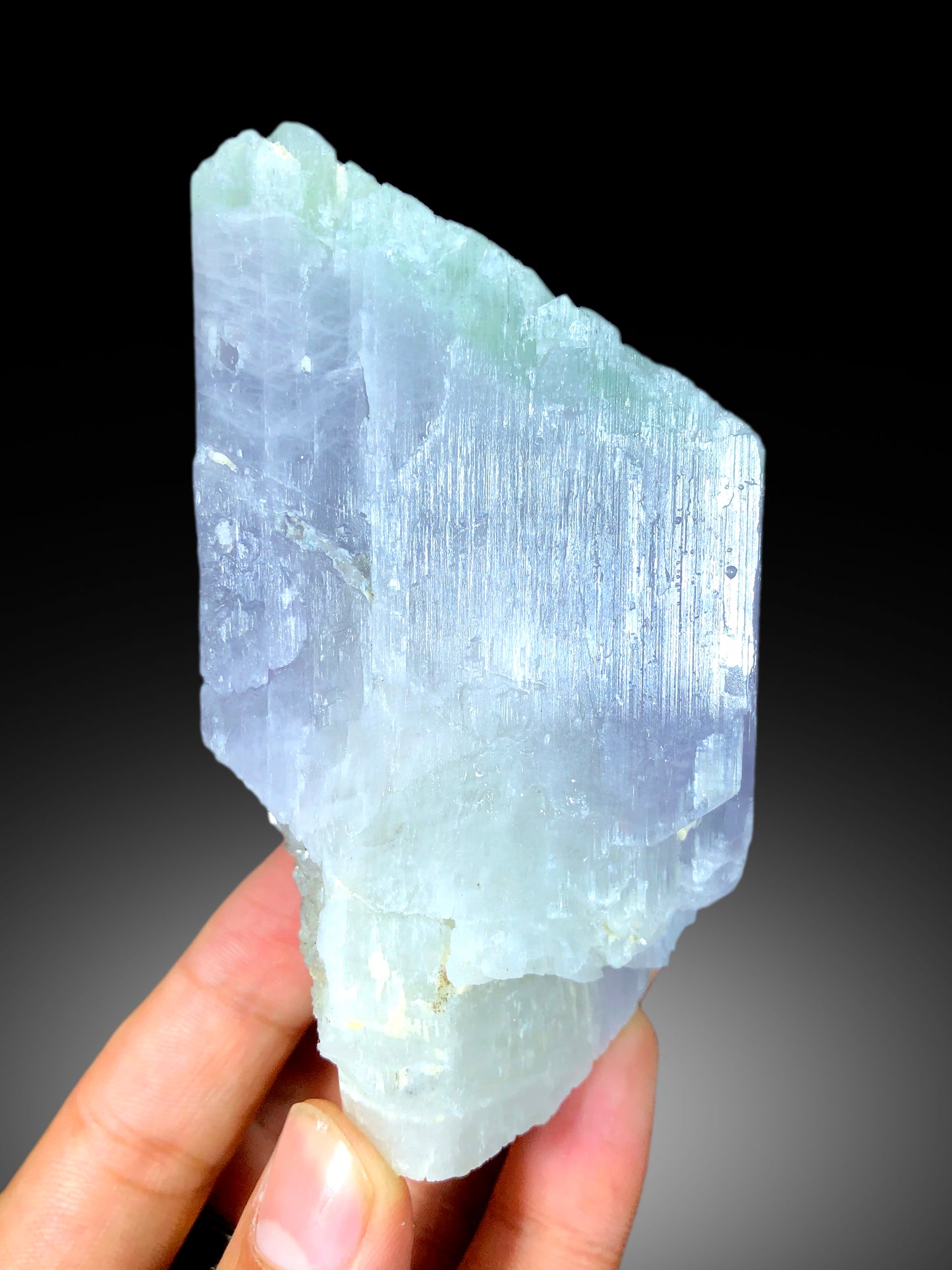 V Shape Terminated Bicolor Kunzite Crystal, Kunzite Specimen, Raw Mineral, Kunzite Crystal from Nuristan Afghanistan - 303 gram