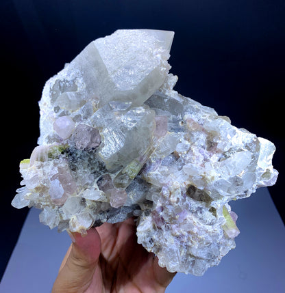 Pink Morganite with Watermelon Tourmalines, Lepidolite and Quartz from Afghanistan  - 1600 grams