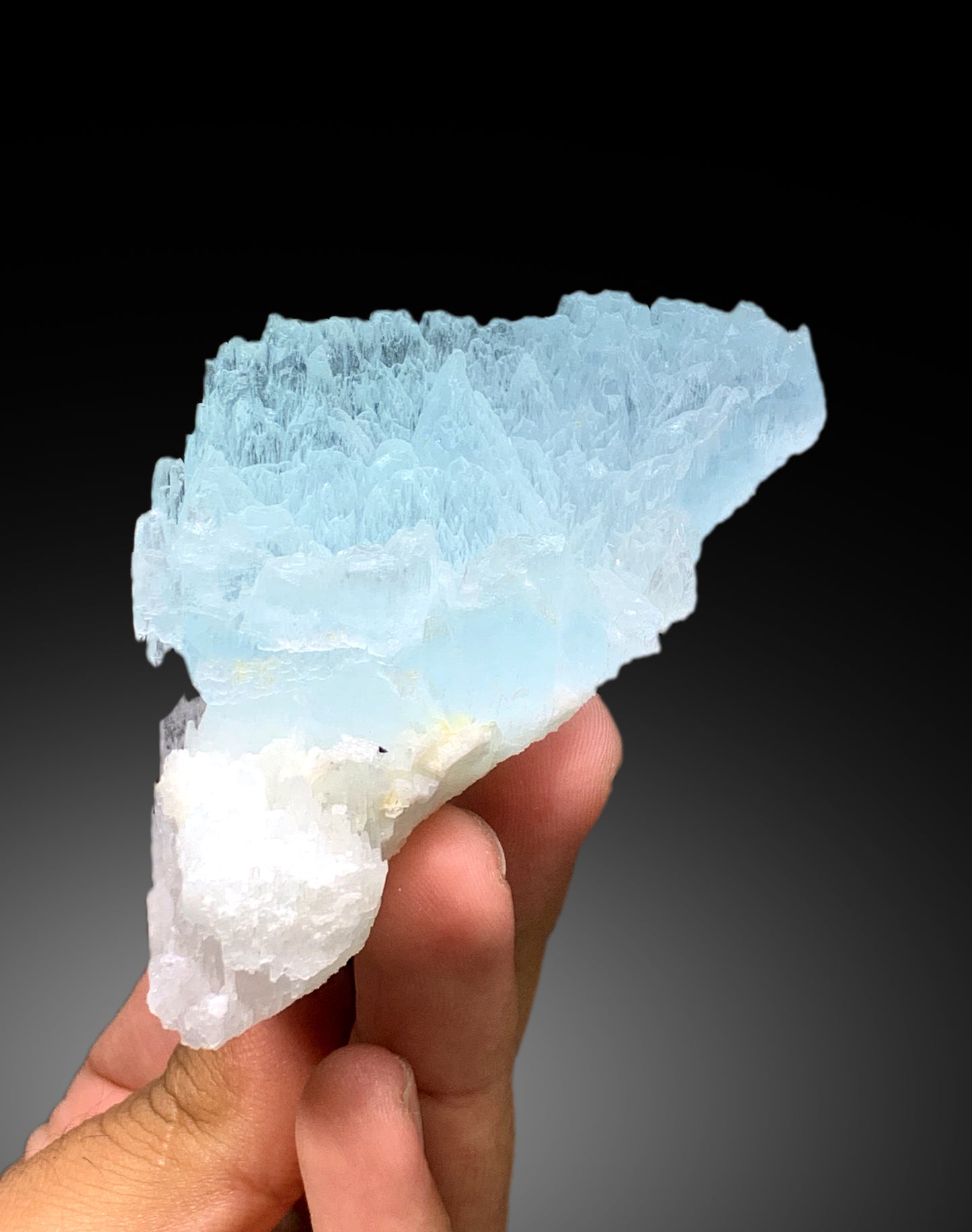 Bicolor Beryl, AquaMorganite Crystal, Morganite var Aquamarine with Etched Terminations, AquaMorganite Specimen - 177 gram