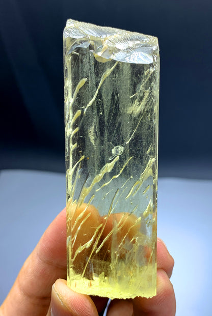 Gemmy Yellow Triphane Kunzite Crystal from Afghanistan - 102 gram