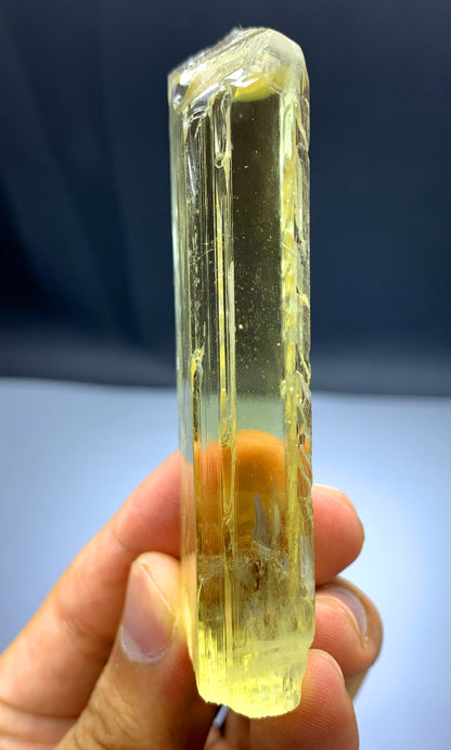 Gemmy Yellow Triphane Kunzite Crystal from Afghanistan - 102 gram