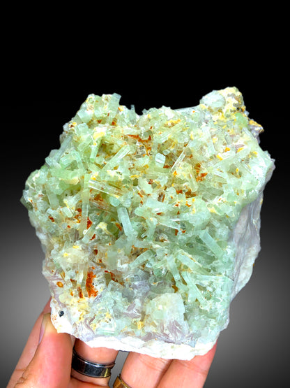 Natural Green Color Tourmaline Cluster with Lepidolite, Tourmaline Bunch, Raw Mineral, Tourmaline Specimen from Afghanistan - 655 gram