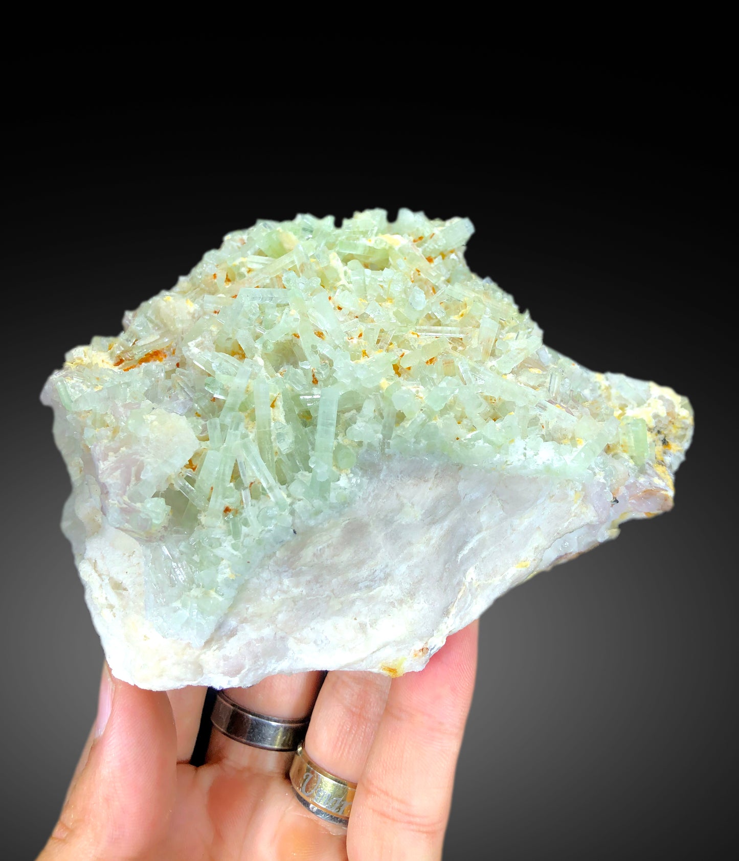 Natural Green Color Tourmaline Cluster with Lepidolite, Tourmaline Bunch, Raw Mineral, Tourmaline Specimen from Afghanistan - 655 gram