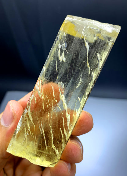 Gemmy Yellow Triphane Kunzite Crystal from Afghanistan - 102 gram