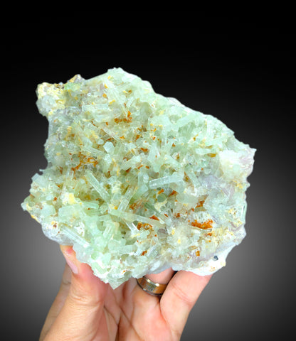 Natural Green Color Tourmaline Cluster with Lepidolite, Tourmaline Bunch, Raw Mineral, Tourmaline Specimen from Afghanistan - 655 gram