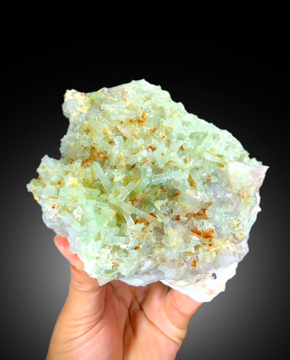 Natural Green Color Tourmaline Cluster with Lepidolite, Tourmaline Bunch, Raw Mineral, Tourmaline Specimen from Afghanistan - 655 gram