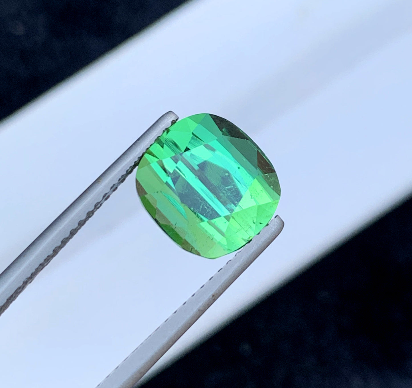 Cusshion Cut Green Tourmaline Gemstone, Loose Gemstone, Faceted Tourmaline, Gemstone Jewelry, Afghan Tourmaline - 5.80 CT