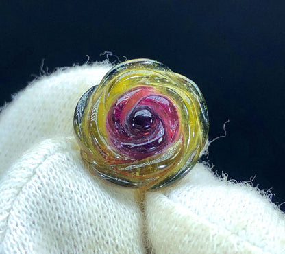 Top Qualtiy Bicolor Tourmaline Carving, Tourmaline Necklace, Hand Carved, Polished Tourmaline Carving - 10 CT