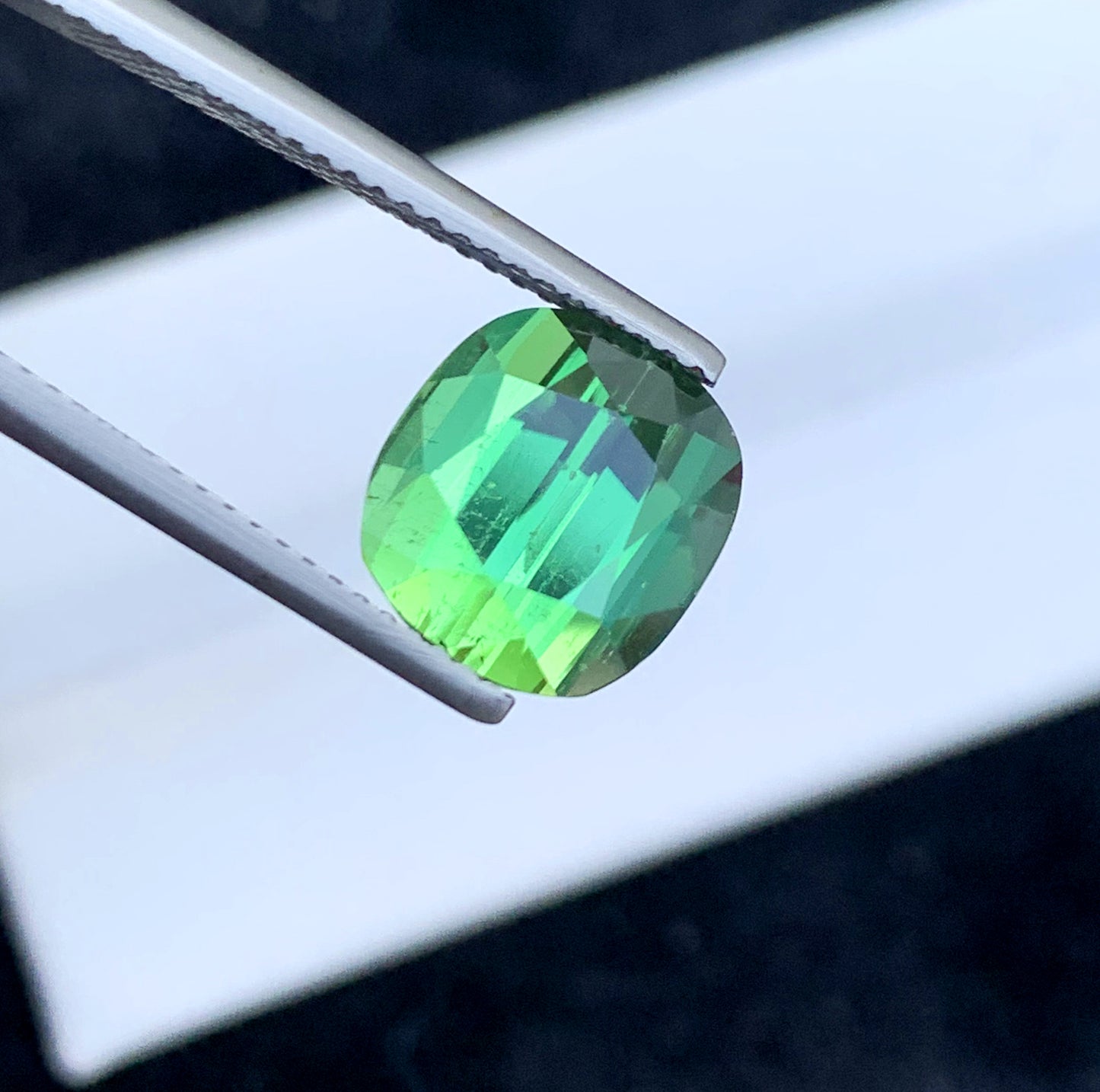 Cusshion Cut Green Tourmaline Gemstone, Loose Gemstone, Faceted Tourmaline, Gemstone Jewelry, Afghan Tourmaline - 5.80 CT