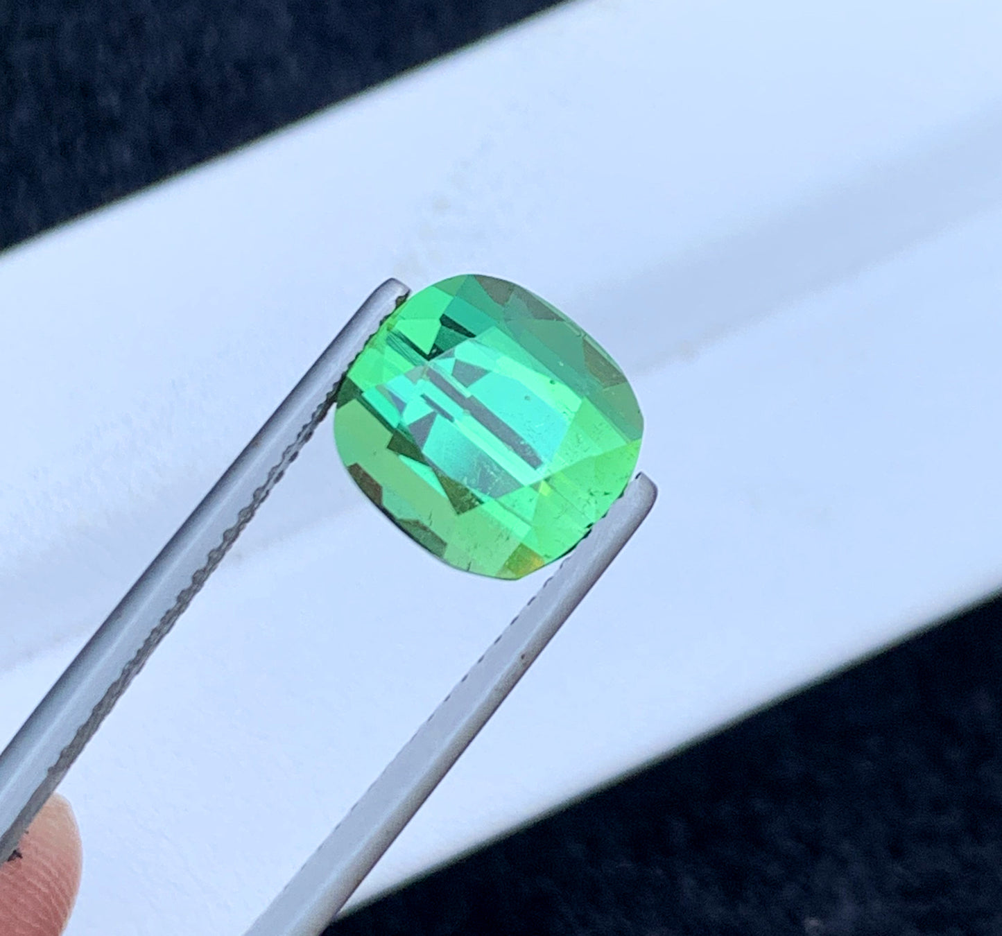 Cusshion Cut Green Tourmaline Gemstone, Loose Gemstone, Faceted Tourmaline, Gemstone Jewelry, Afghan Tourmaline - 5.80 CT