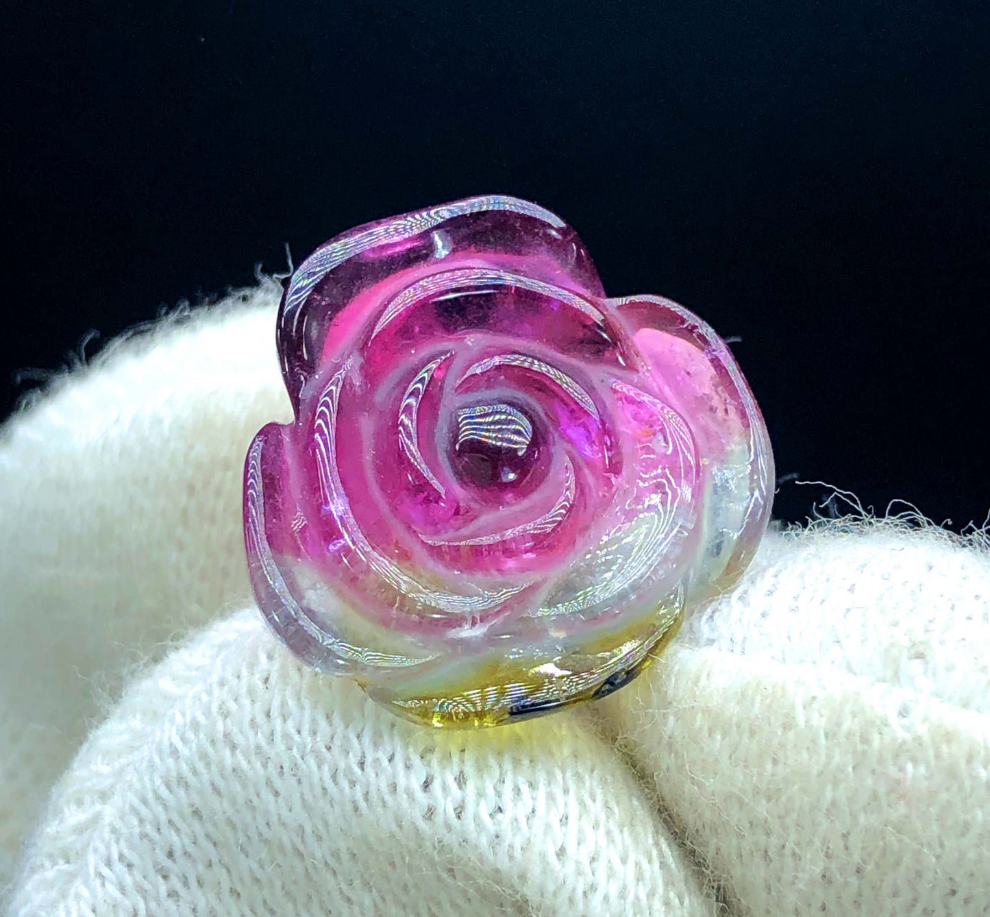 Top Quality Bicolor Tourmaline Carving, Tourmaline Necklace, Hand Carved, Polished Tourmaline Carving - 7.70 CT