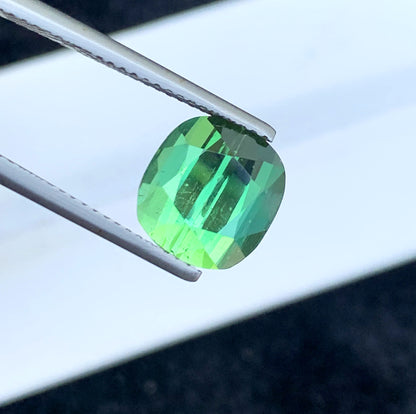 Cusshion Cut Green Tourmaline Gemstone, Loose Gemstone, Faceted Tourmaline, Gemstone Jewelry, Afghan Tourmaline - 5.80 CT