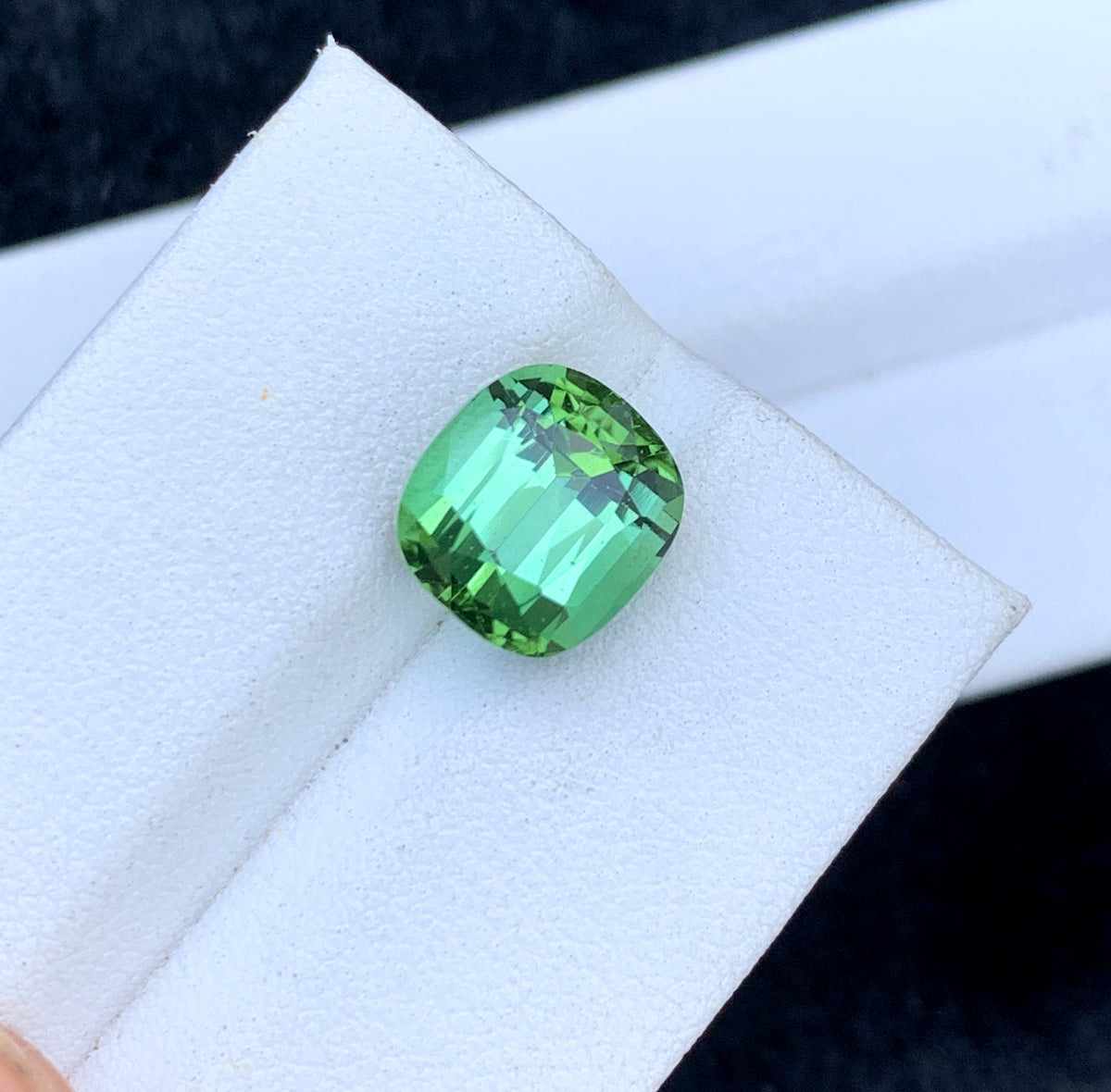 Cusshion Cut Mint Green Tourmaline Gemstone, Loose Gemstone, Tourmaline Faceted Cut Stone, Afghan Tourmaline - 4.80 CT