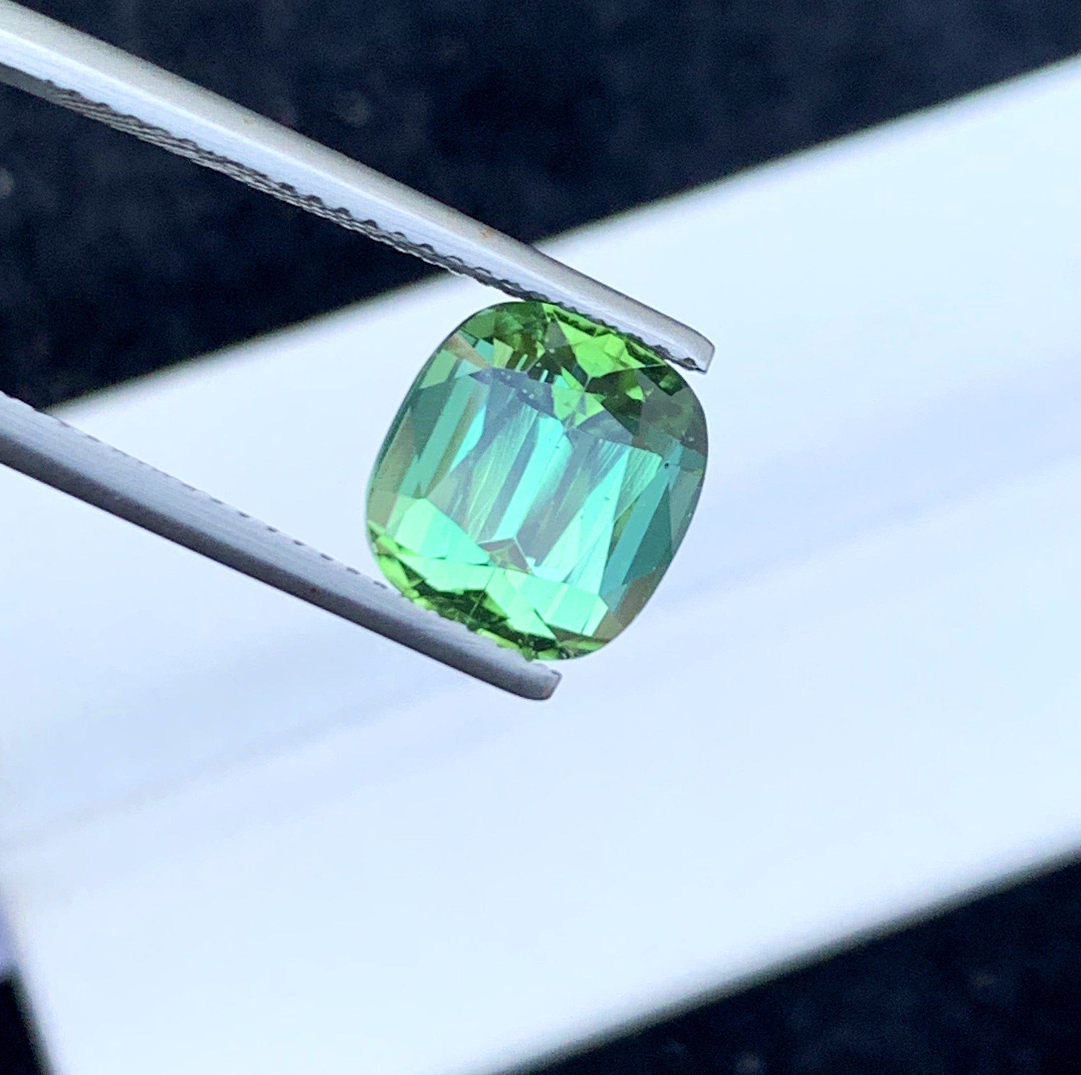 Cusshion Cut Mint Green Tourmaline Gemstone, Loose Gemstone, Tourmaline Faceted Cut Stone, Afghan Tourmaline - 4.80 CT