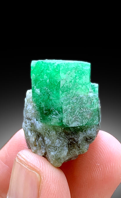 Lush Green Color Emerald on Matrix, Emerald Crystal, Fine Mineral, Emerald from Swat Pakistan - 111.55 carat