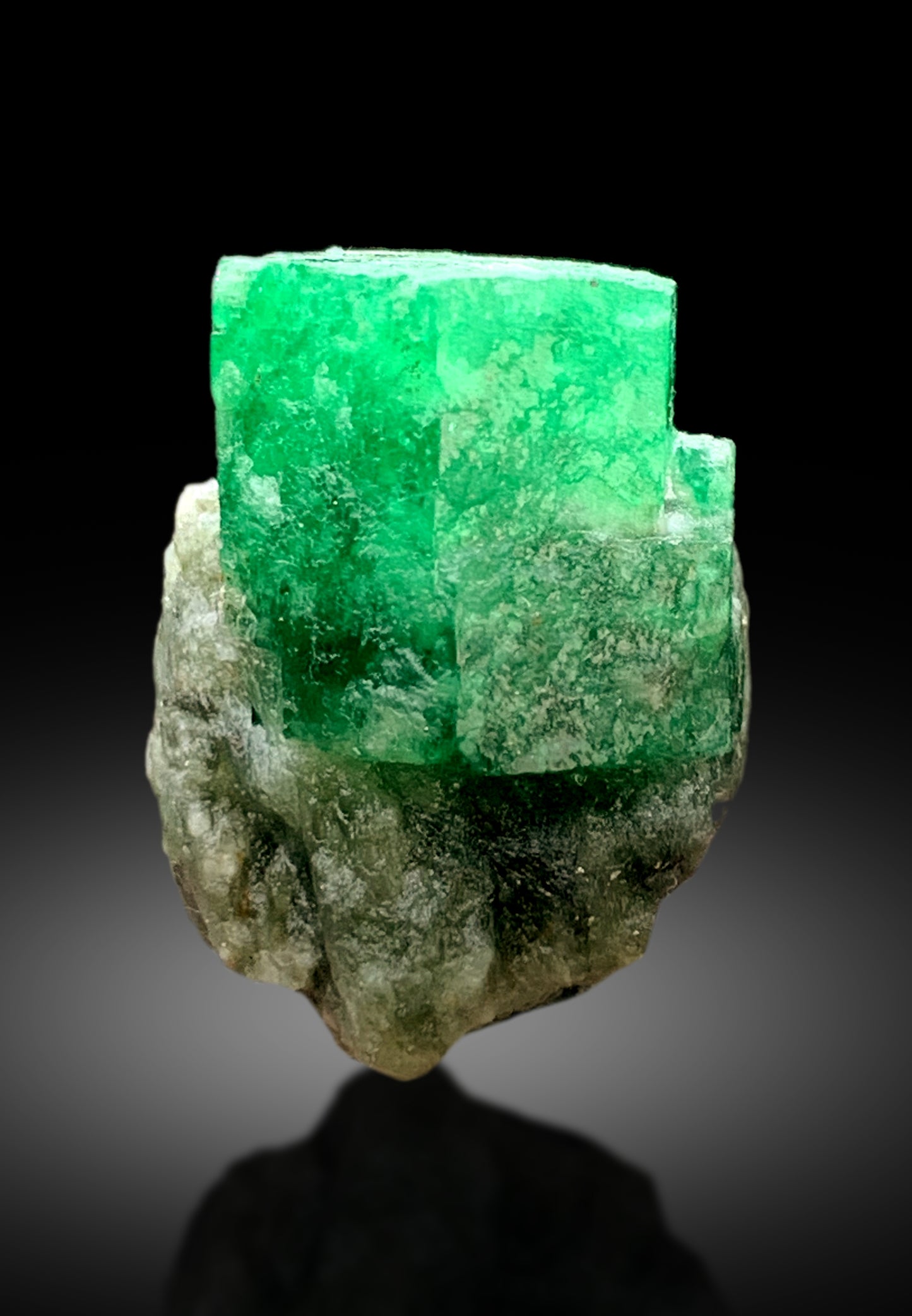 Lush Green Color Emerald on Matrix, Emerald Crystal, Fine Mineral, Emerald from Swat Pakistan - 111.55 carat