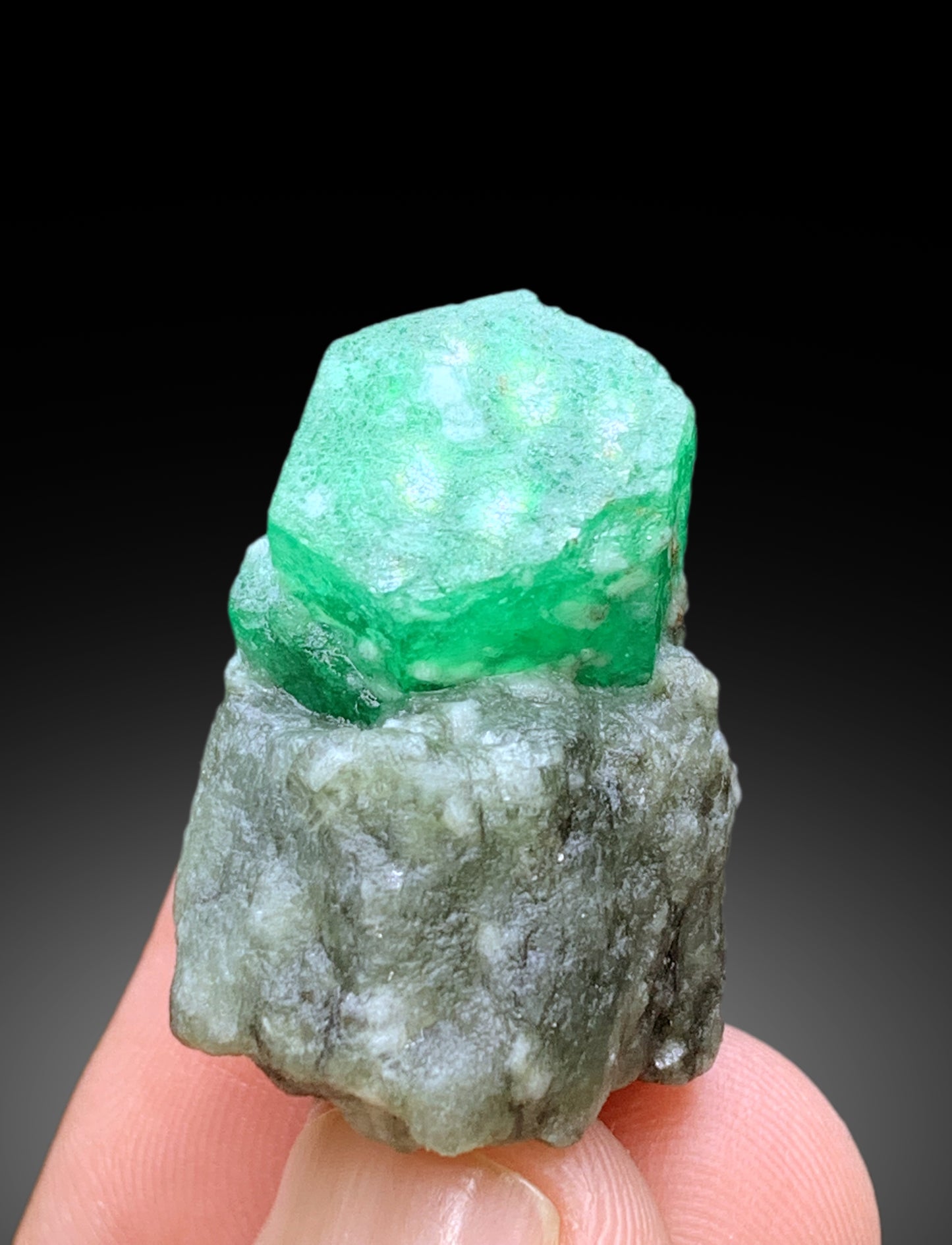 Lush Green Color Emerald on Matrix, Emerald Crystal, Fine Mineral, Emerald from Swat Pakistan - 111.55 carat