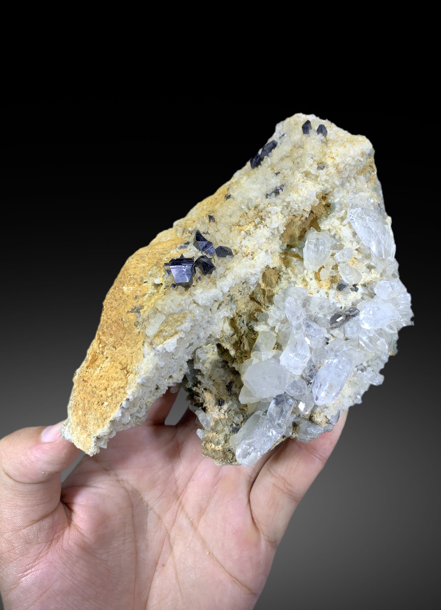 Rare Anatase Crystals with Quartz on Matrix from Baluchistan Pakistan - 655 gram