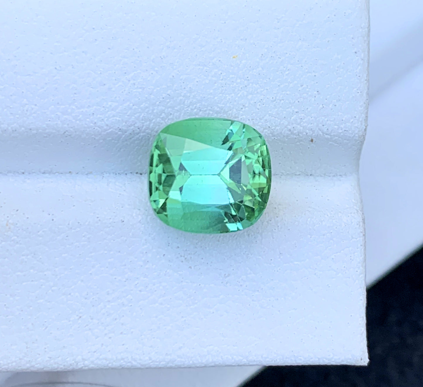 Cusshion Cut Mint Green Tourmaline Gemstone, Loose Gemstone, Tourmaline Faceted Cut Stone, Afghan Tourmaline - 5.60 CT