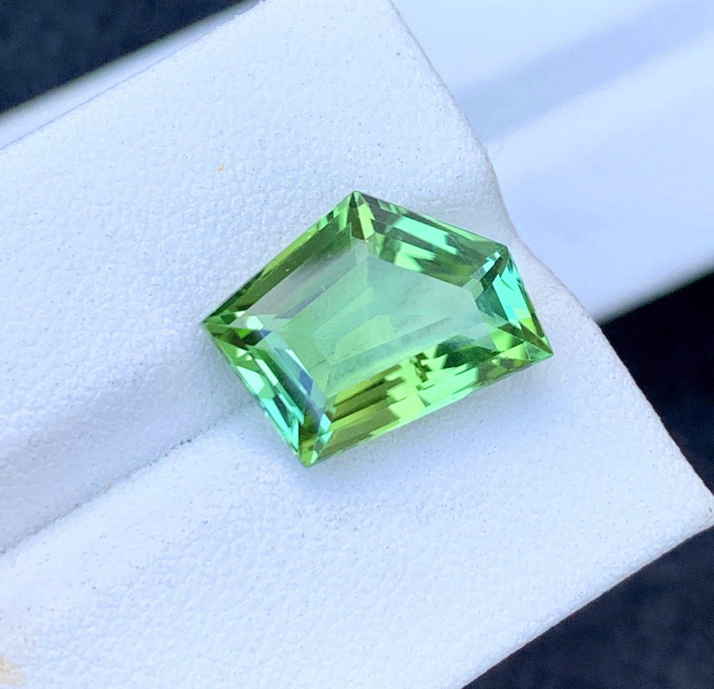 Fancy Cut Mint Green Tourmaline Gemstone, Loose Gemstone, Tourmaline Faceted Cut Stone, Afghan Tourmaline - 7.20 CT