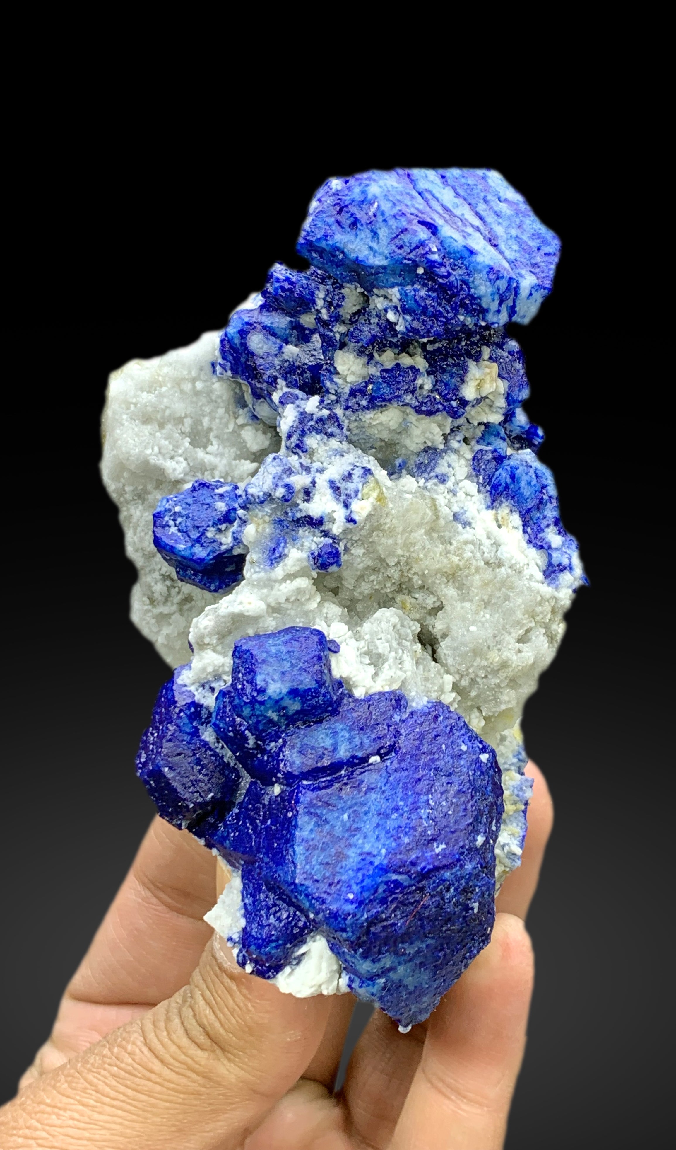 Ink Blue Lapis Lazuli with Pyrite on Matrix from Afghanistan - 465 gram