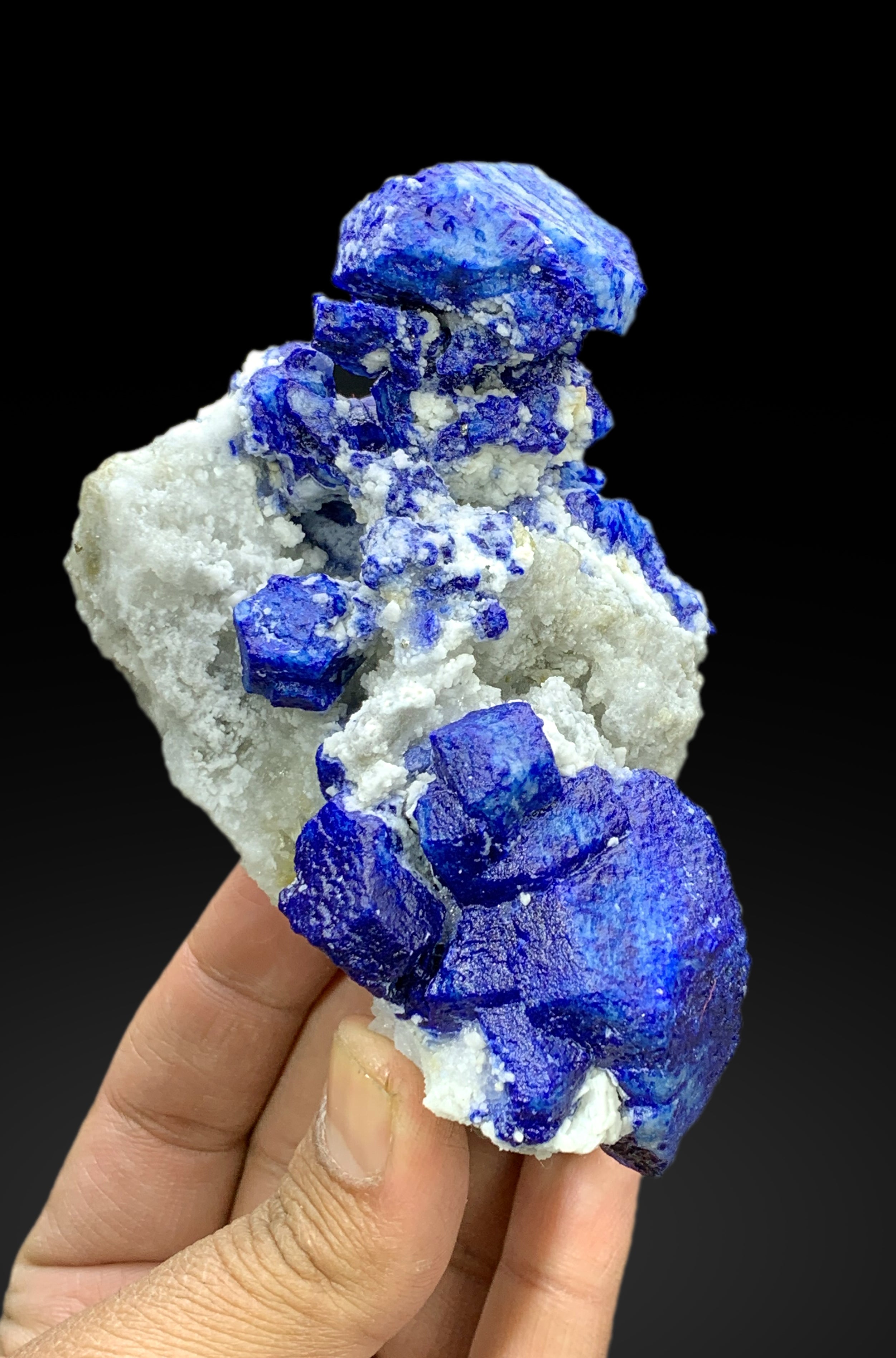 Ink Blue Lapis Lazuli with Pyrite on Matrix from Afghanistan - 465 gram