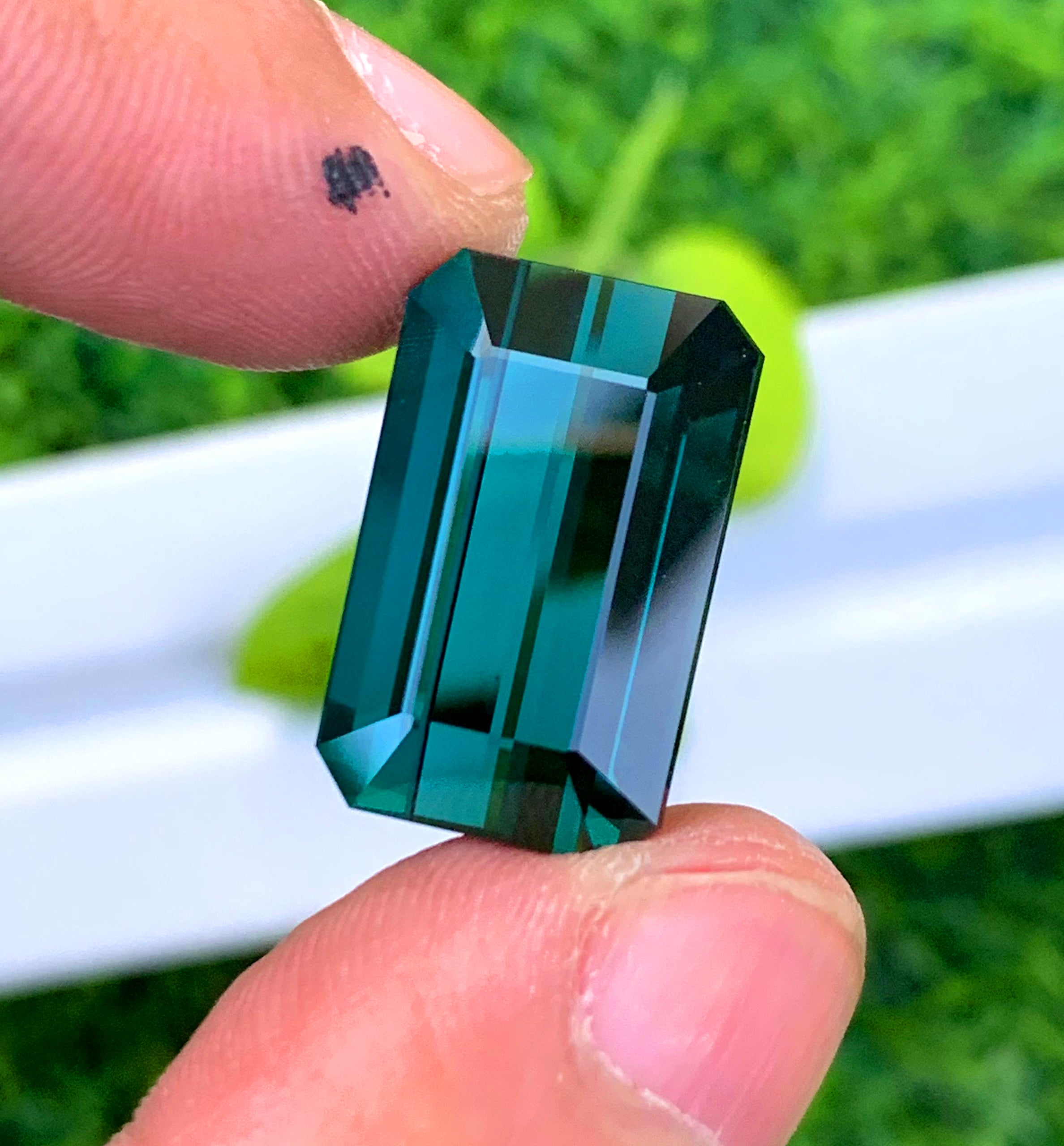 Octagon Cut Indicolite Blue Tourmaline, Loose Gemstone, Tourmaline Faceted Cut Stone, Afghan Tourmaline - 21.50 CT