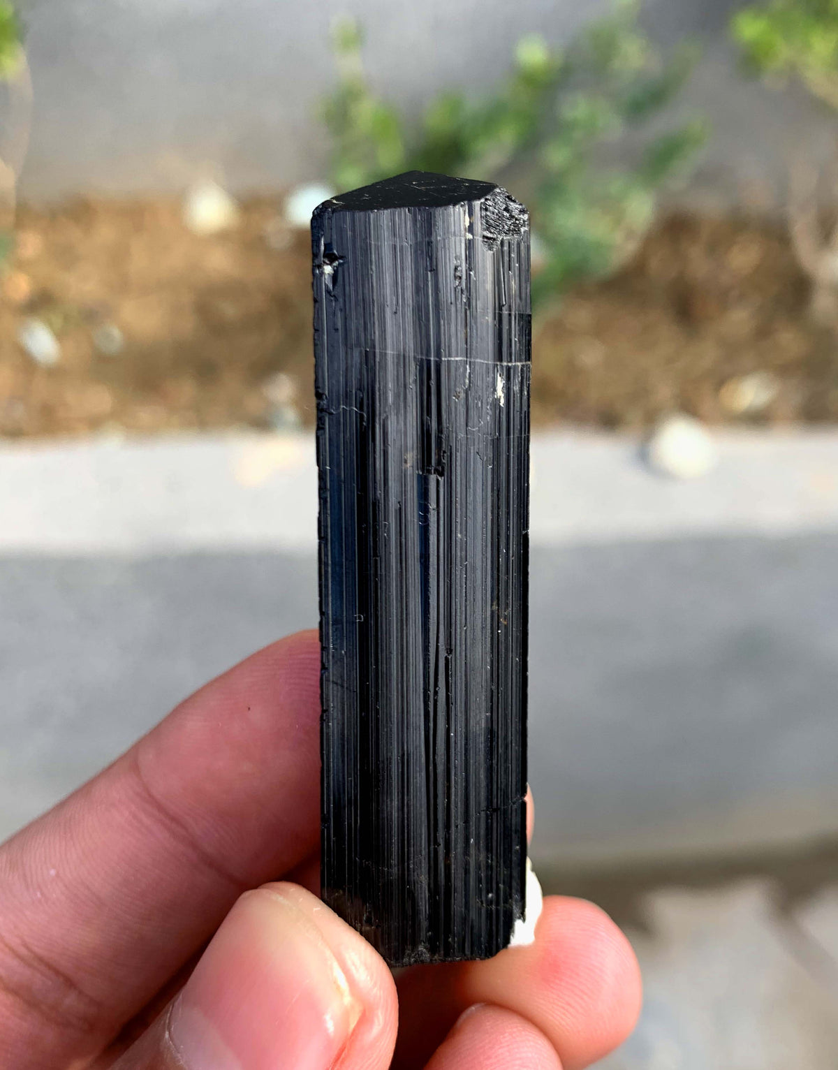Schorl Black Tourmaline Crystal With Quartz and Feldspar From Afghanistan - 26 Grams