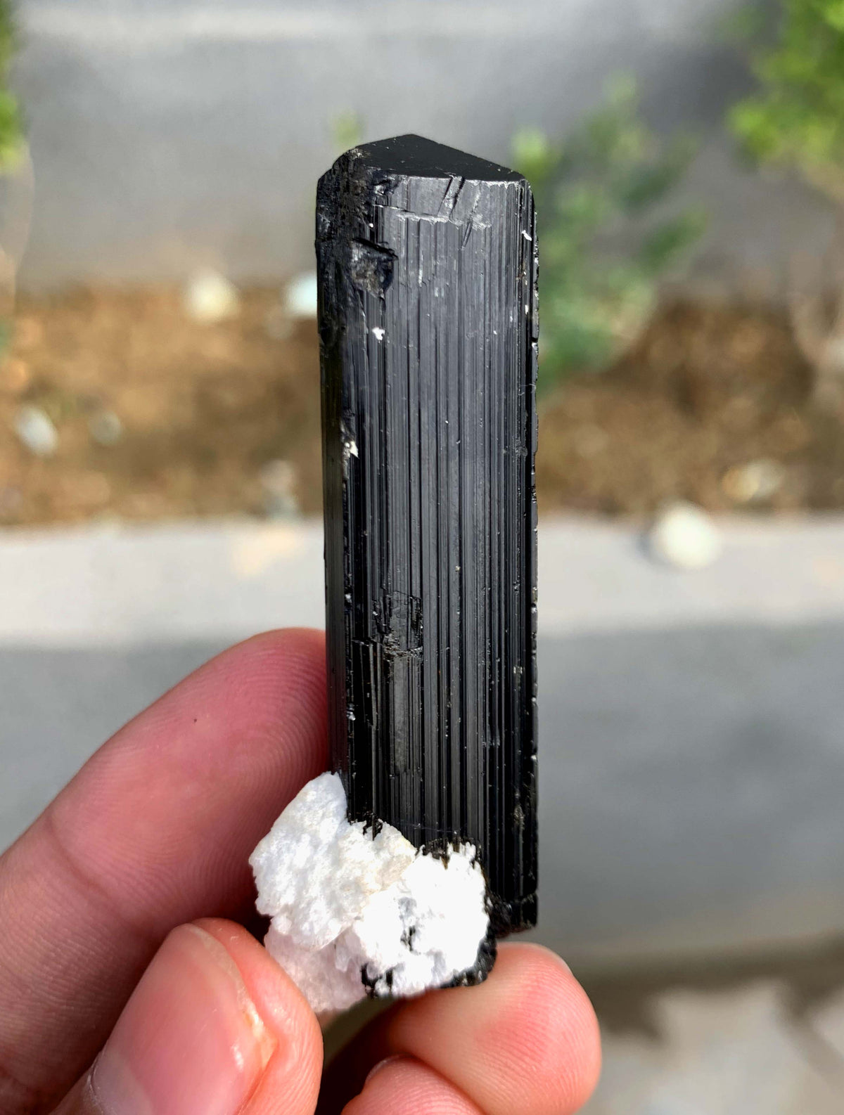 Schorl Black Tourmaline Crystal With Quartz and Feldspar From Afghanistan - 26 Grams