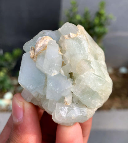 Blue Aquamarine Crystals on Matrix From Pakistan - 75 Grams