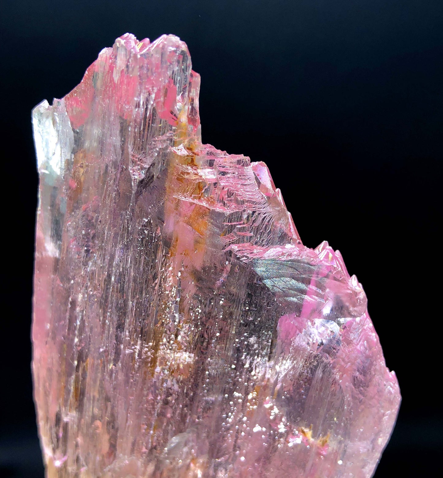 Natural Pink Color Kunzite with Complex Mountain Shape Terminations, Raw Kunzite, Kunzite Stone, Kunzite Specimen - 150 gram
