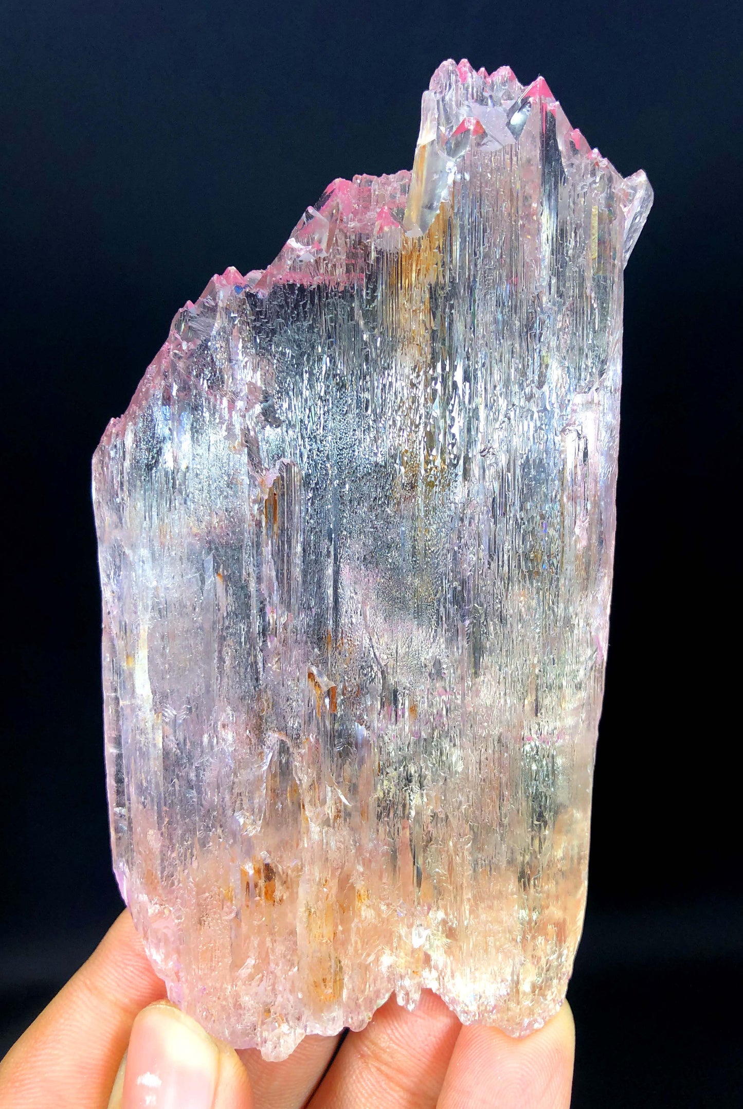 Natural Pink Color Kunzite with Complex Mountain Shape Terminations, Raw Kunzite, Kunzite Stone, Kunzite Specimen - 150 gram