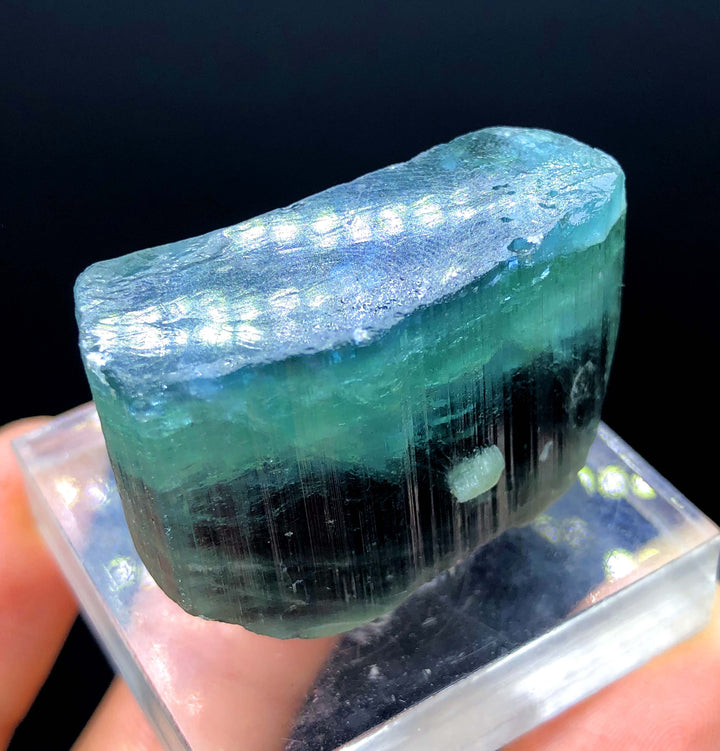 Natural Blue Cap Tourmaline Crystal, Terminated Tourmaline, Raw Tourmaline Stone, Tourmaline from Paproke Afghanistan - 39 gram