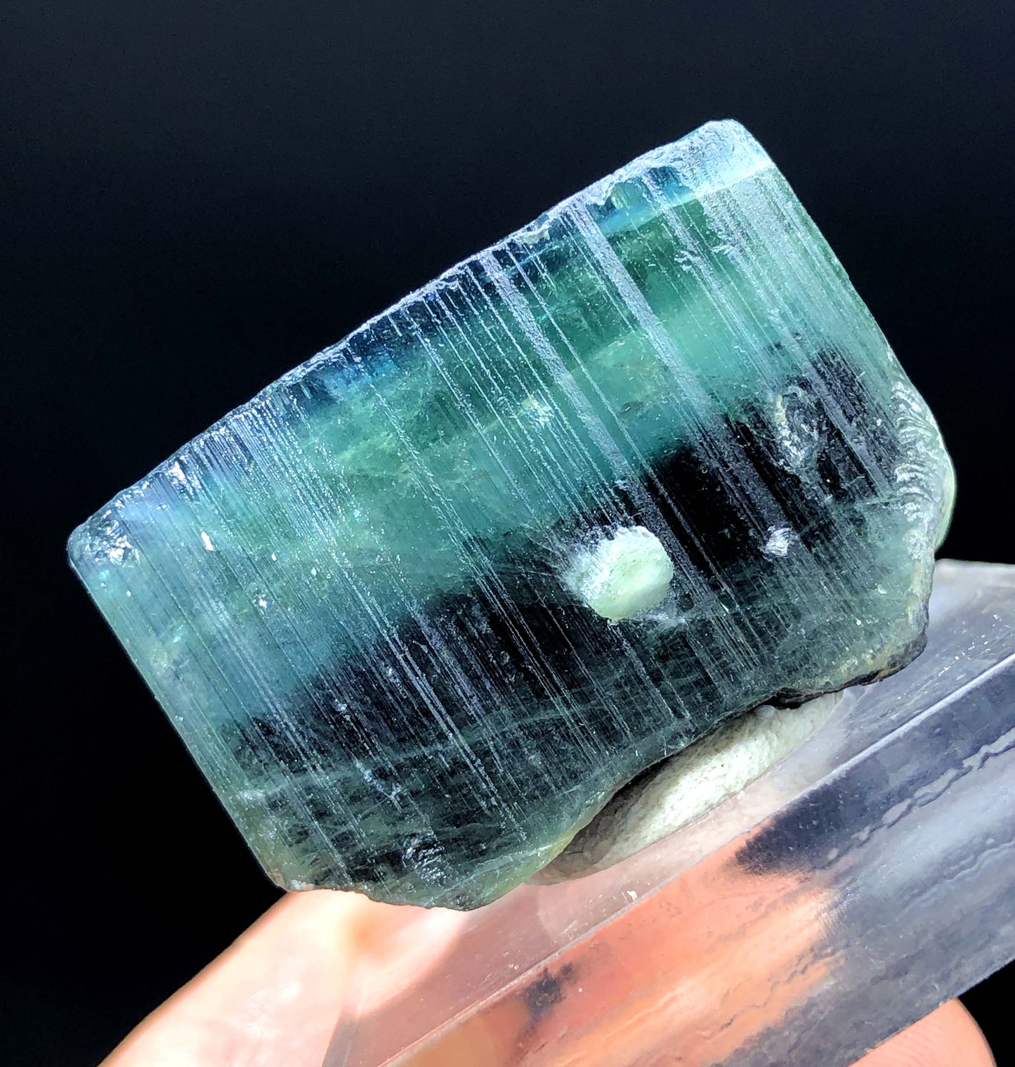 Natural Blue Cap Tourmaline Crystal, Terminated Tourmaline, Raw Tourmaline Stone, Tourmaline from Paproke Afghanistan - 39 gram