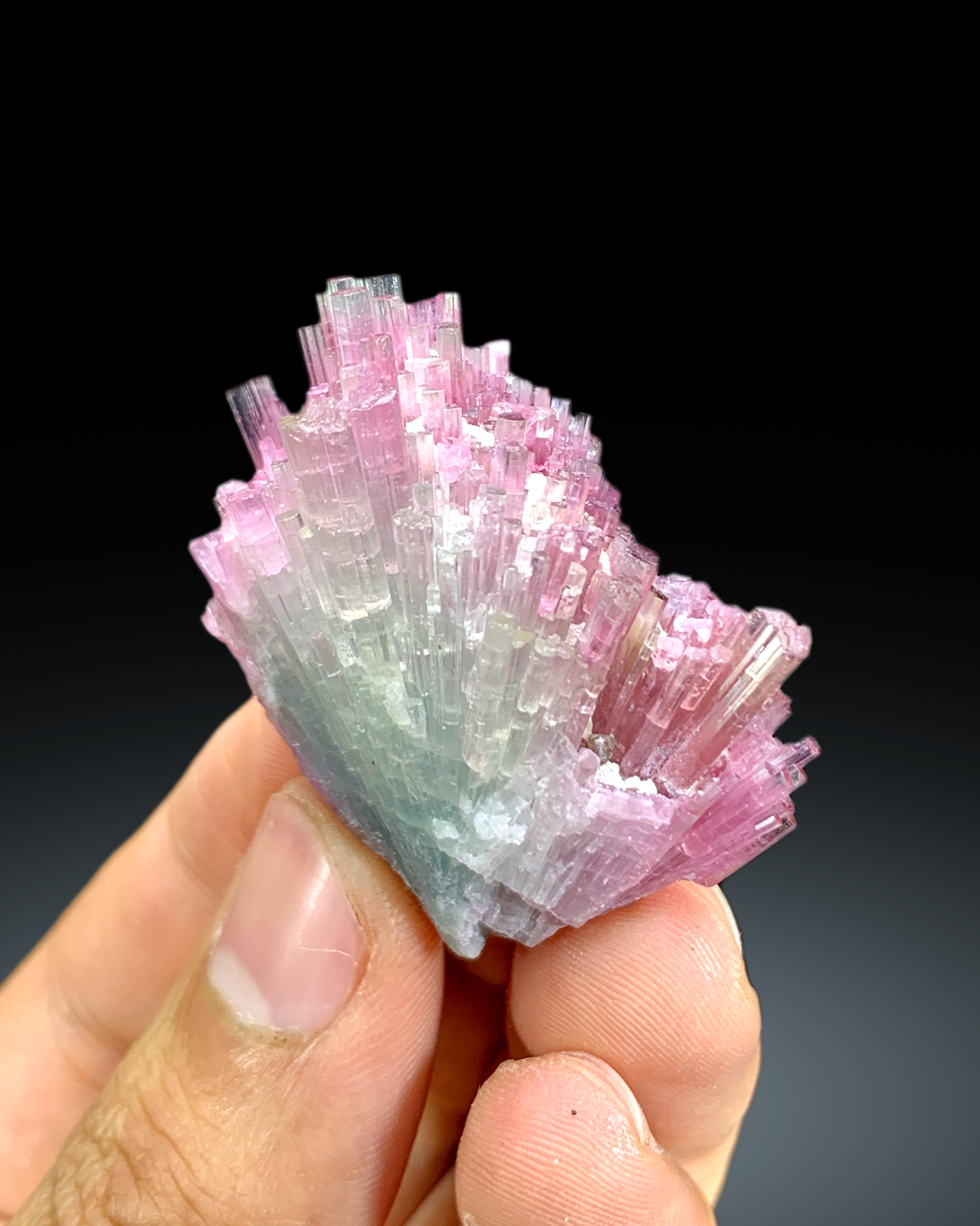 Cotton Candy Bicolor Tourmaline Cluster from Afghanistan - 24 gram