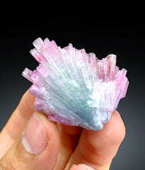 Cotton Candy Bicolor Tourmaline Cluster from Afghanistan - 24 gram