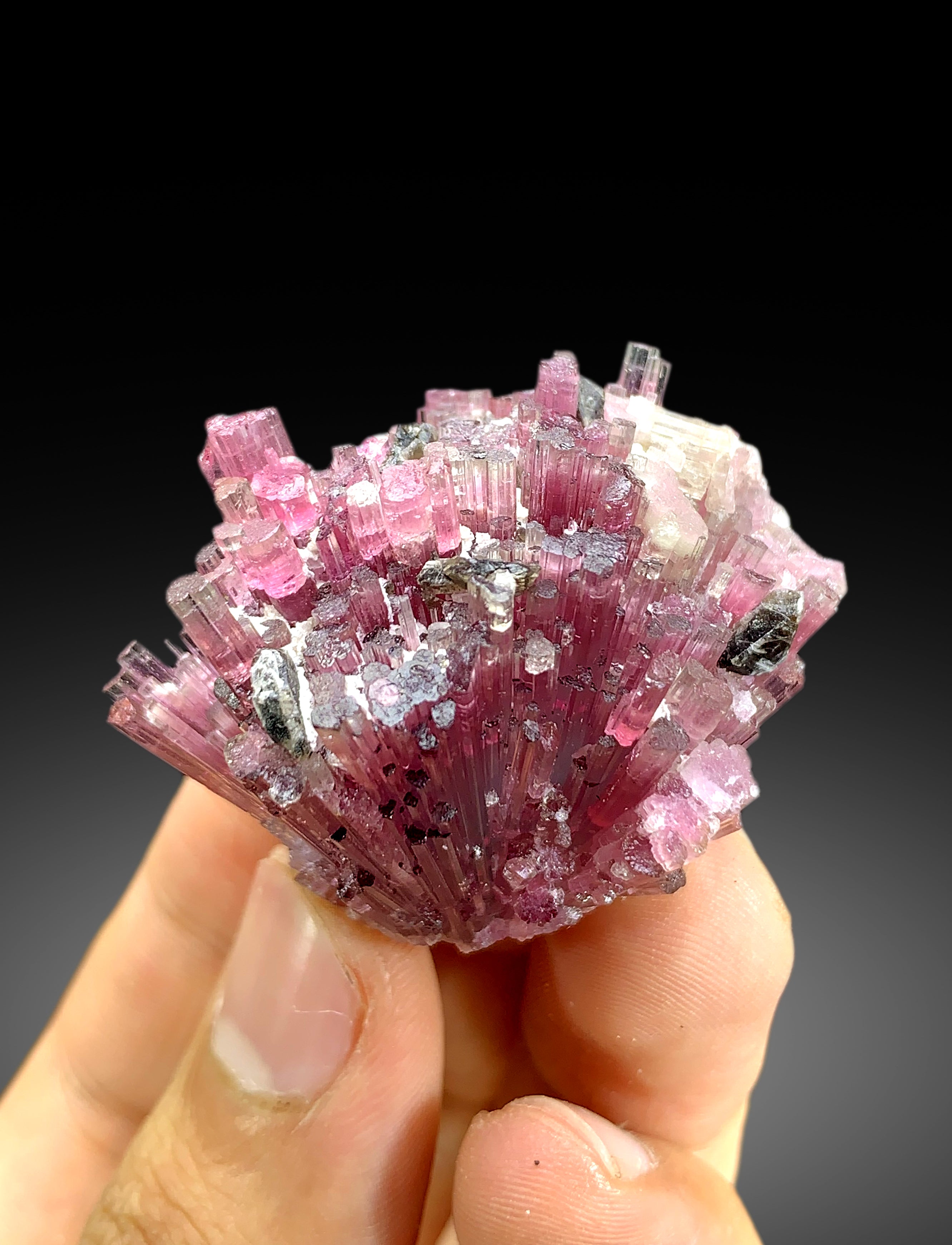 Cotton Candy Bicolor Tourmaline Cluster from Afghanistan - 38 gram