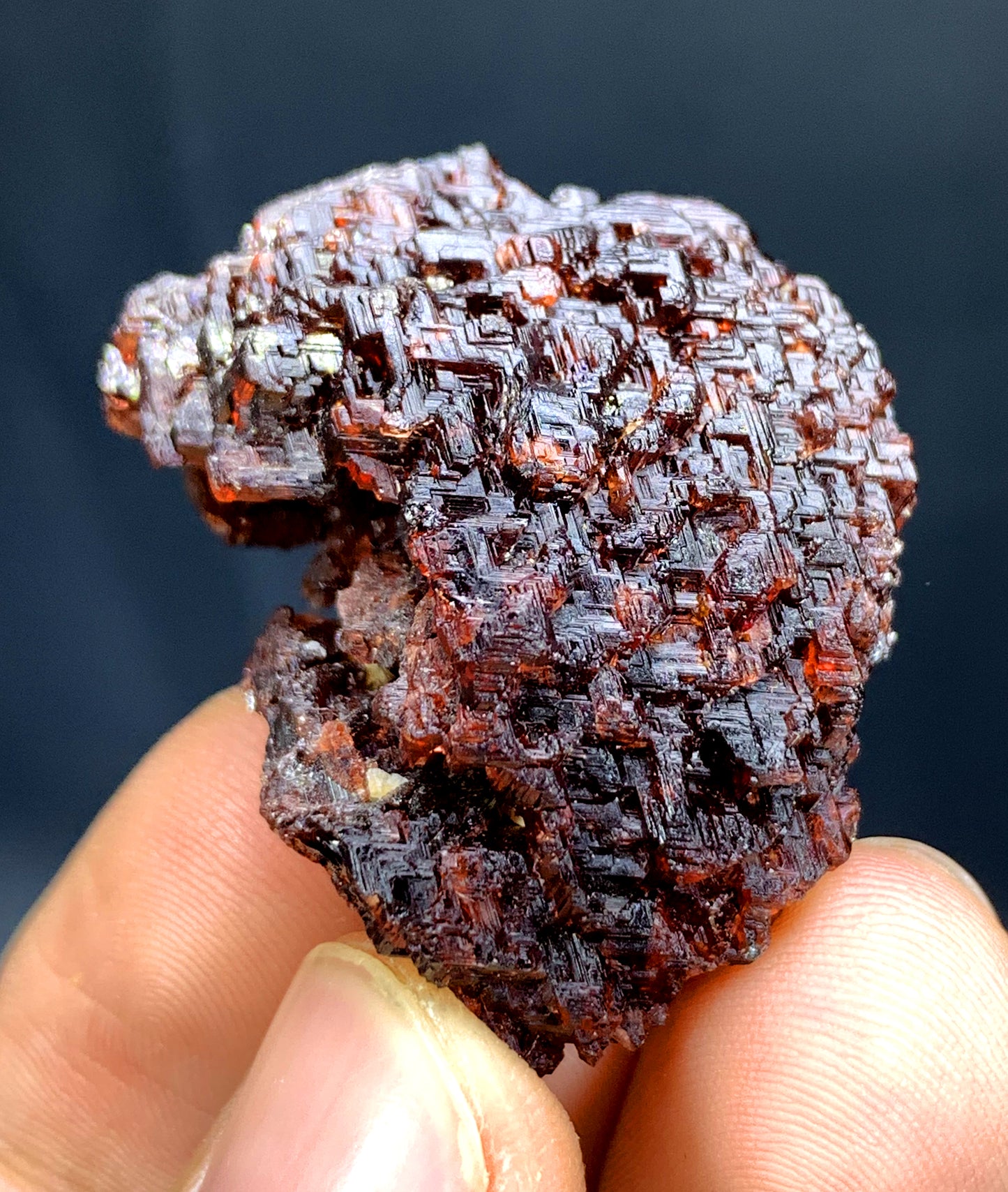 Etched Red Spessartine Garnet Crystal from Skardu Pakistan - 30 gram