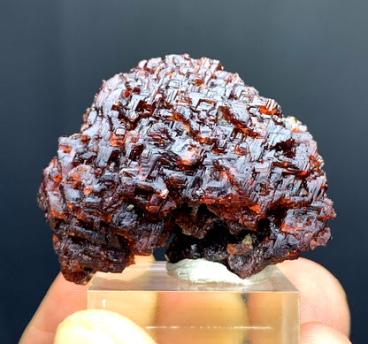 Etched Red Spessartine Garnet Crystal from Skardu Pakistan - 30 gram